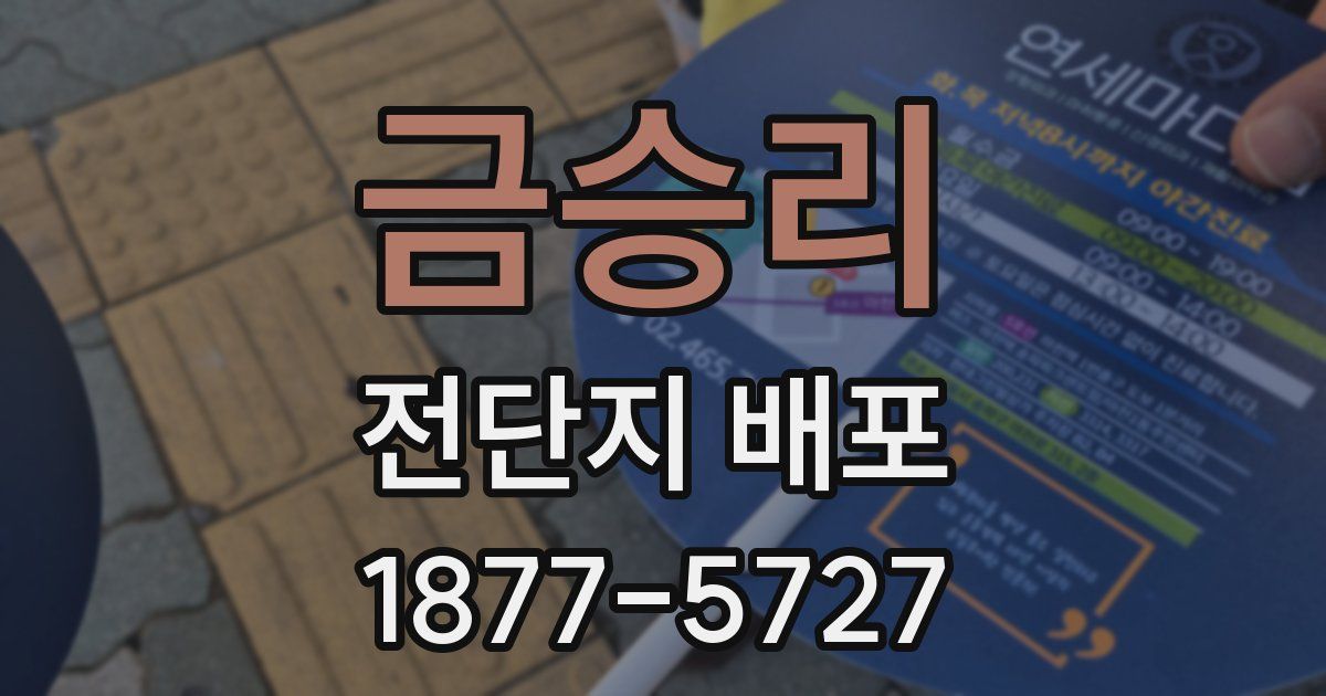 금승리 전단지 배포