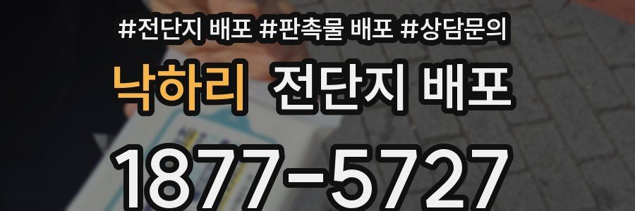 낙하리 전단지 배포