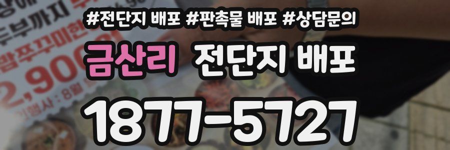 금산리 전단지 배포