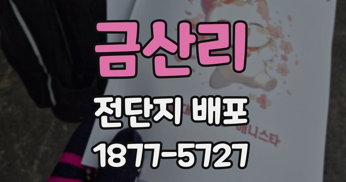 금산리 전단지 배포