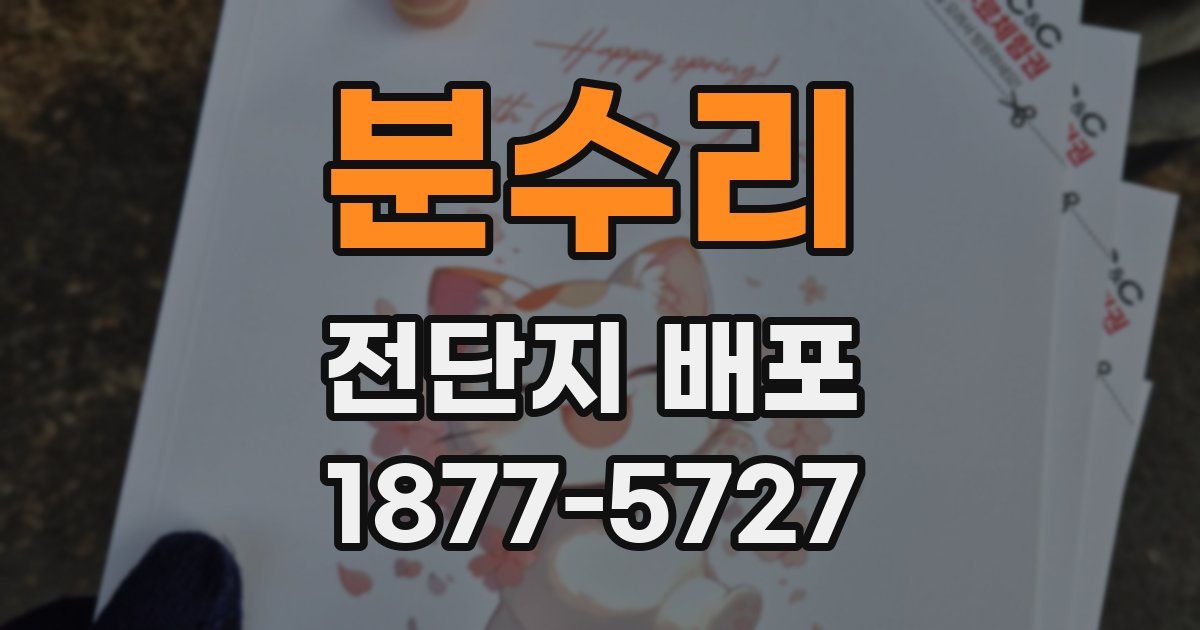 분수리 전단지 배포