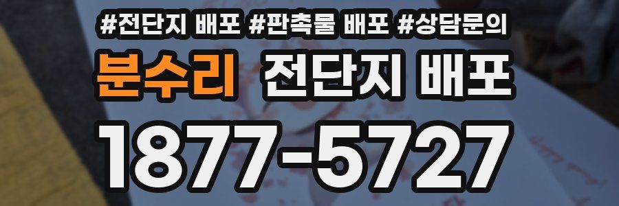 분수리 전단지 배포
