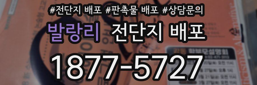 발랑리 전단지 배포