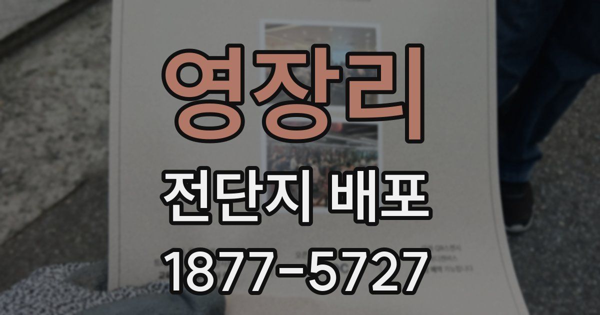 영장리 전단지 배포
