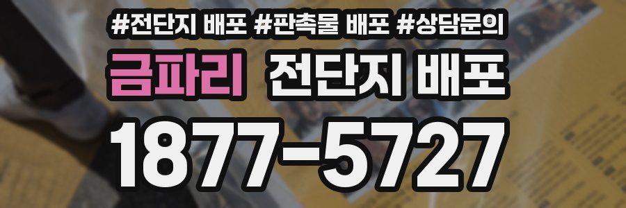 금파리 전단지 배포