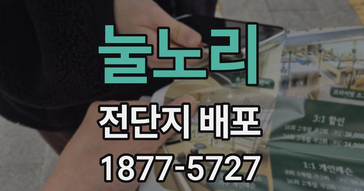 눌노리 전단지 배포