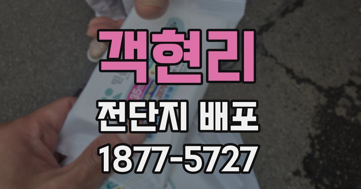 객현리 전단지 배포