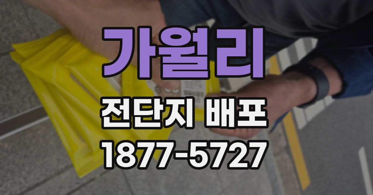 가월리 전단지 배포