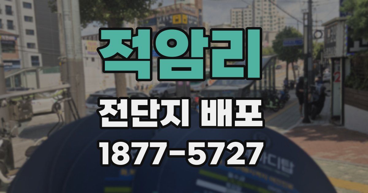 적암리 전단지 배포