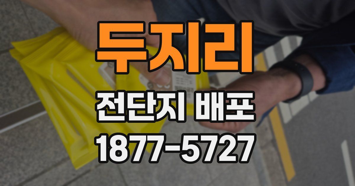 두지리 전단지 배포
