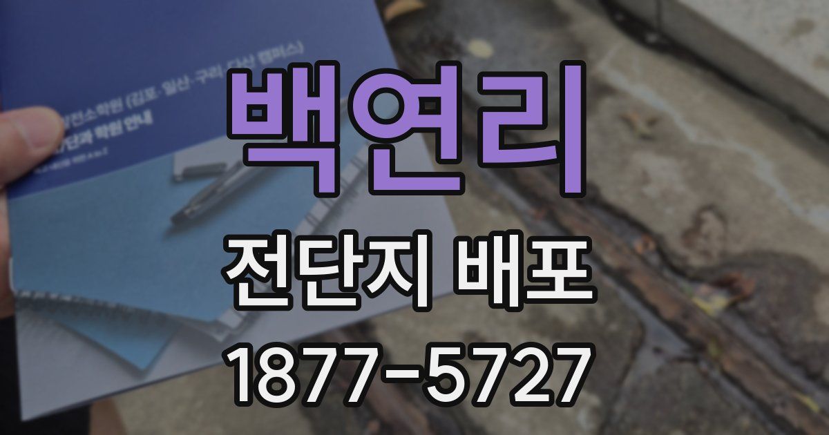 백연리 전단지 배포