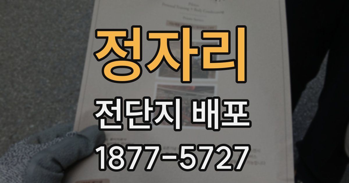 정자리 전단지 배포