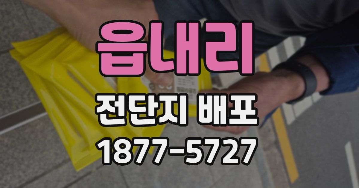 읍내리 전단지 배포
