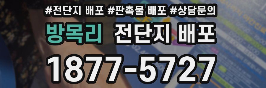 방목리 전단지 배포