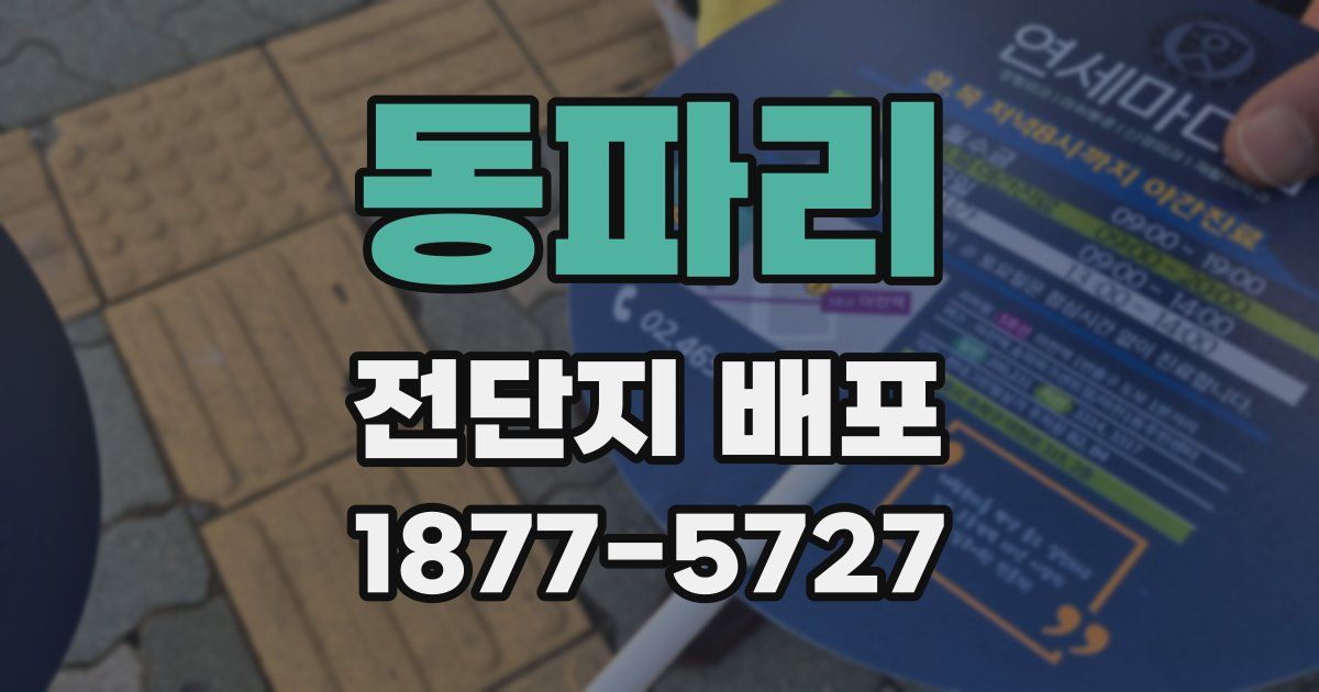 동파리 전단지 배포