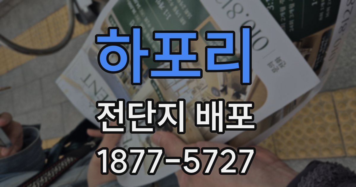 하포리 전단지 배포