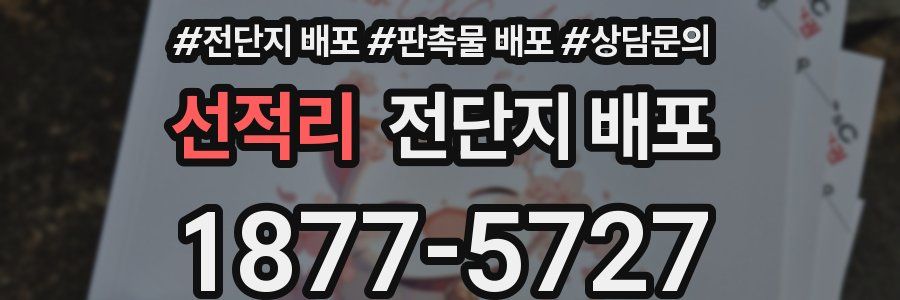 선적리 전단지 배포