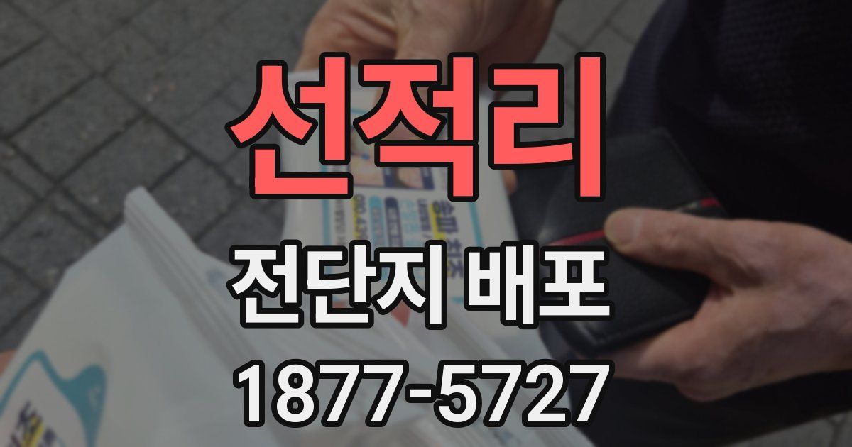 선적리 전단지 배포