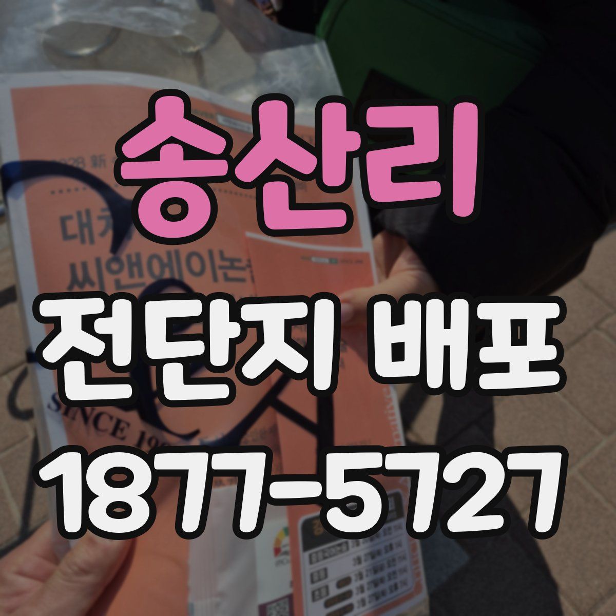 송산리 전단지 배포