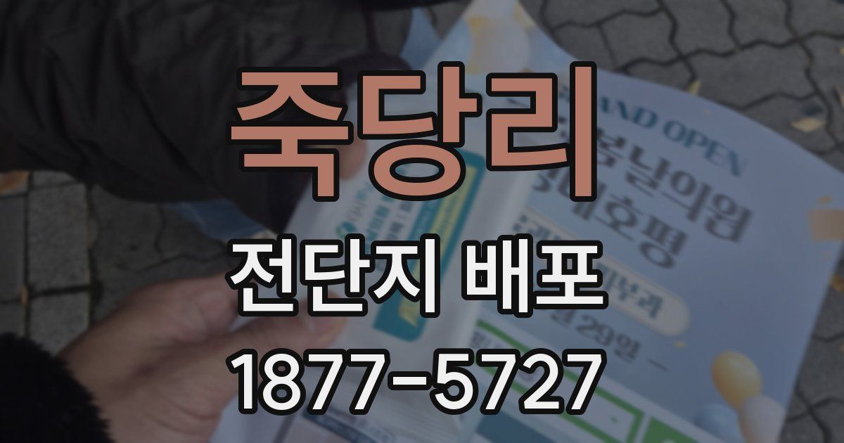 죽당리 전단지 배포
