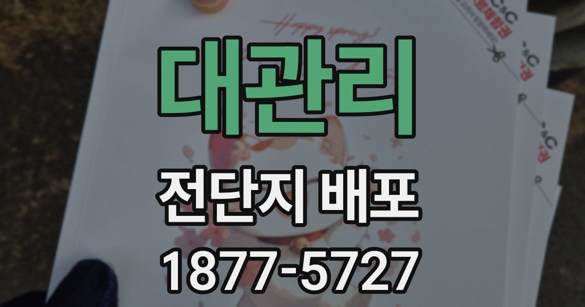 대관리 전단지 배포