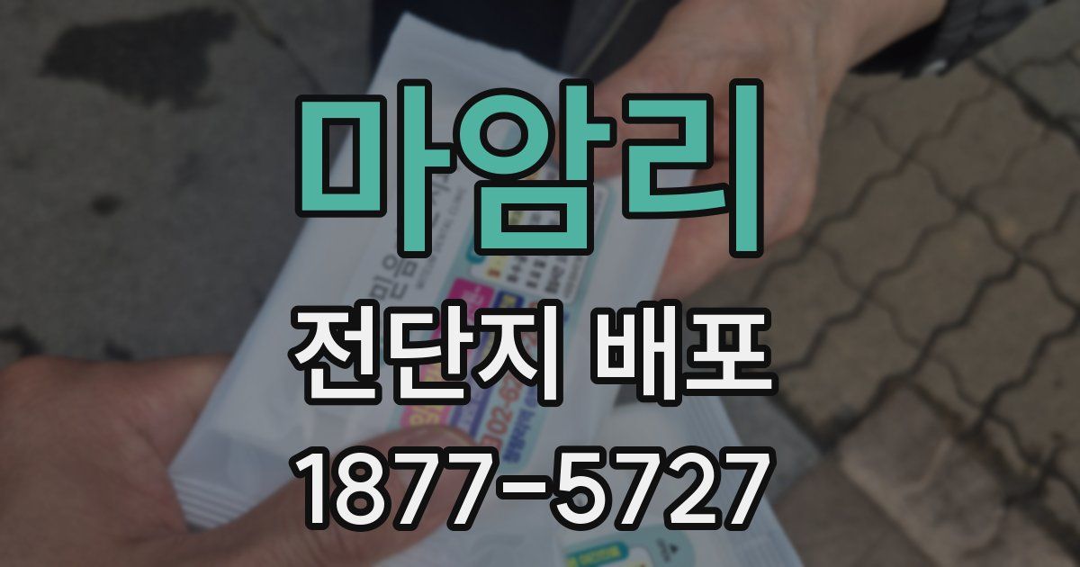 마암리 전단지 배포