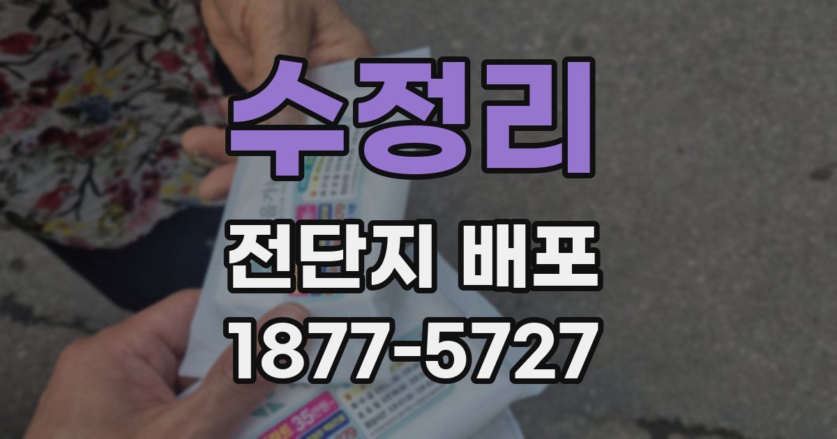 수정리 전단지 배포