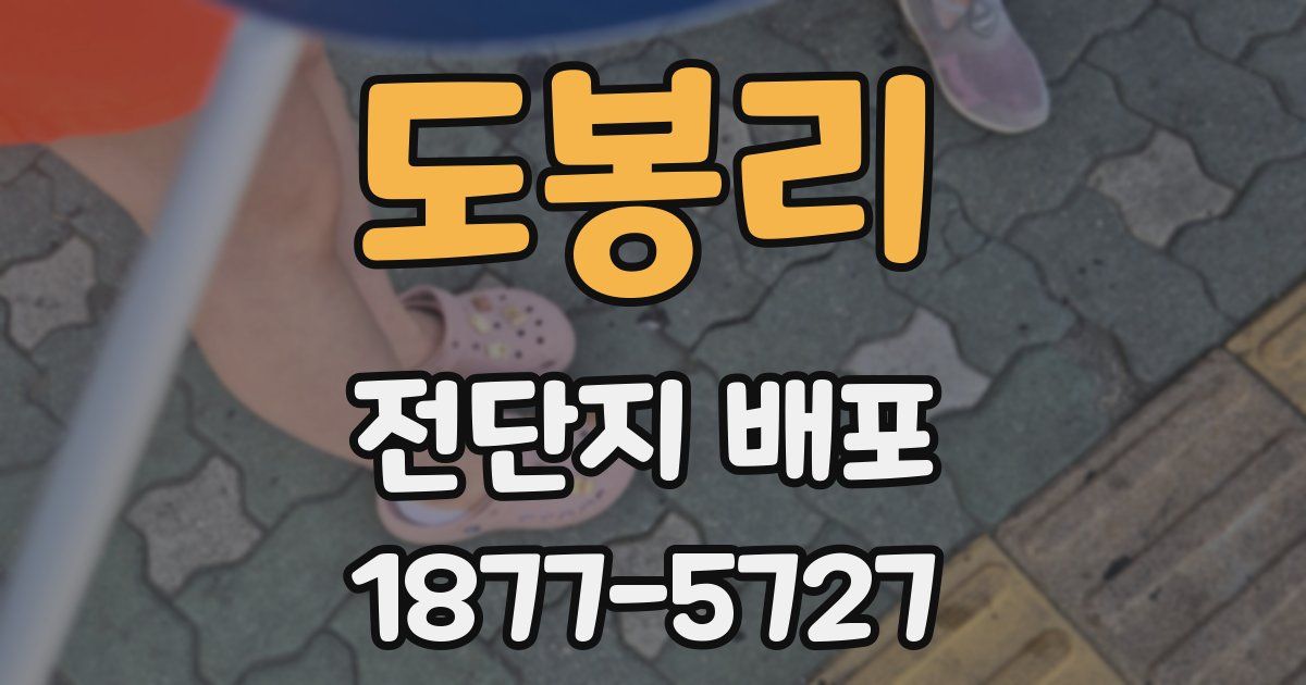 도봉리 전단지 배포