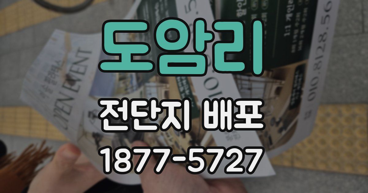 도암리 전단지 배포