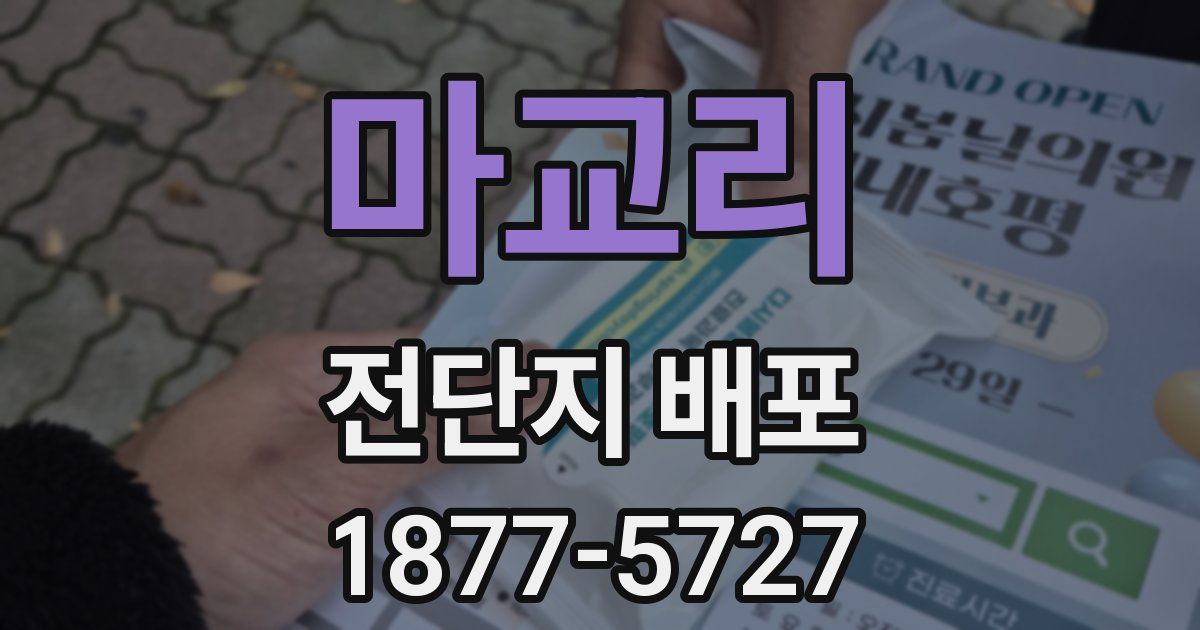 마교리 전단지 배포
