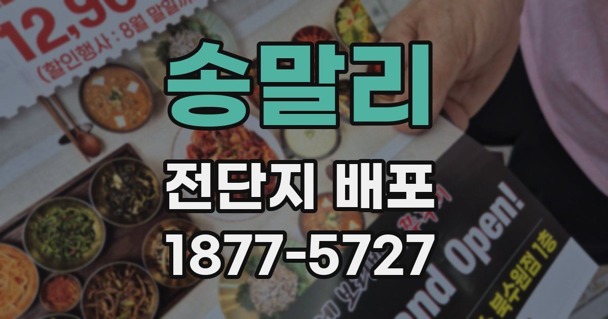 송말리 전단지 배포