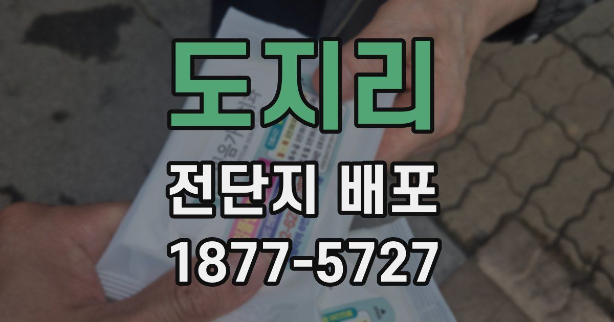 도지리 전단지 배포