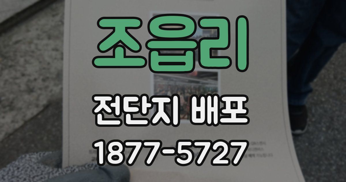 조읍리 전단지 배포