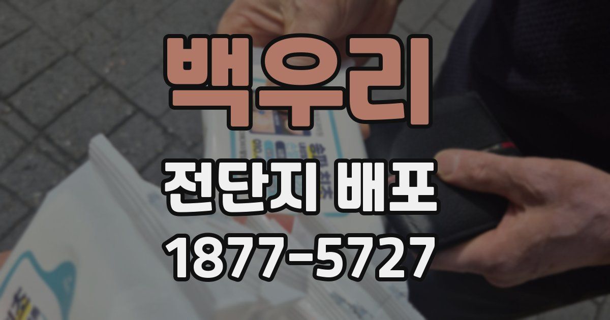 백우리 전단지 배포