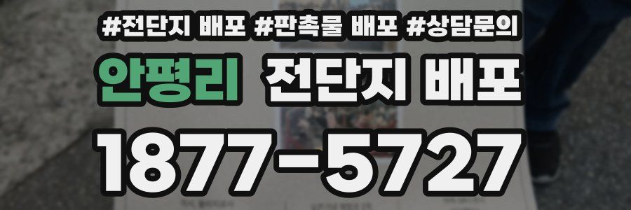 안평리 전단지 배포