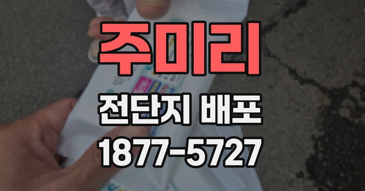 주미리 전단지 배포