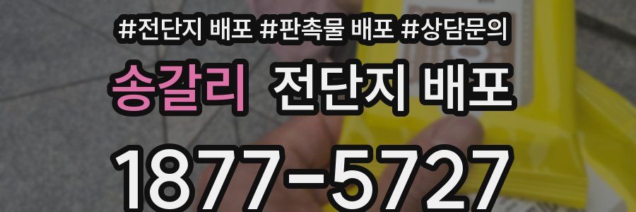 송갈리 전단지 배포