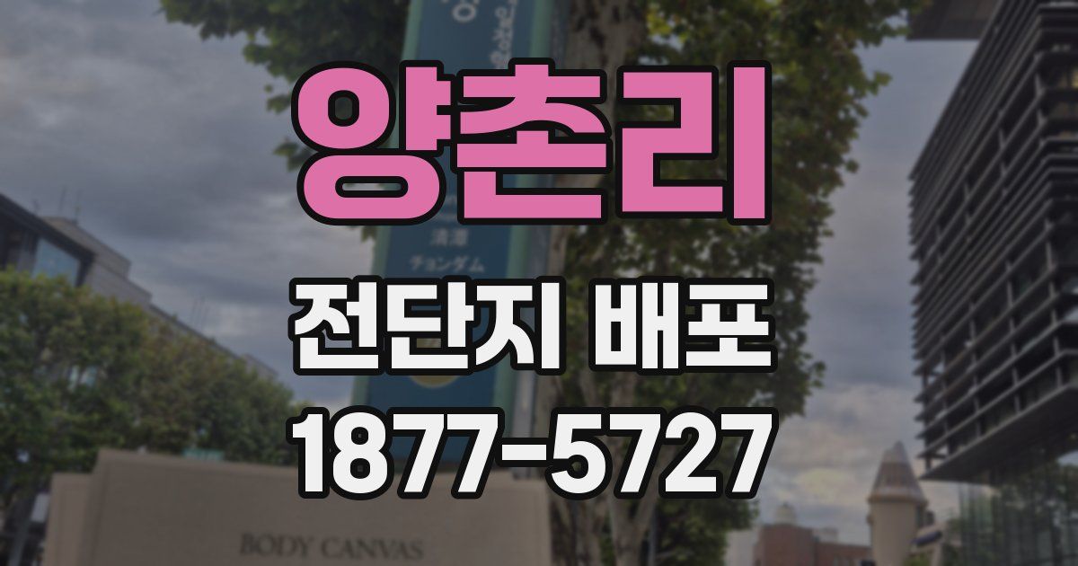 양촌리 전단지 배포