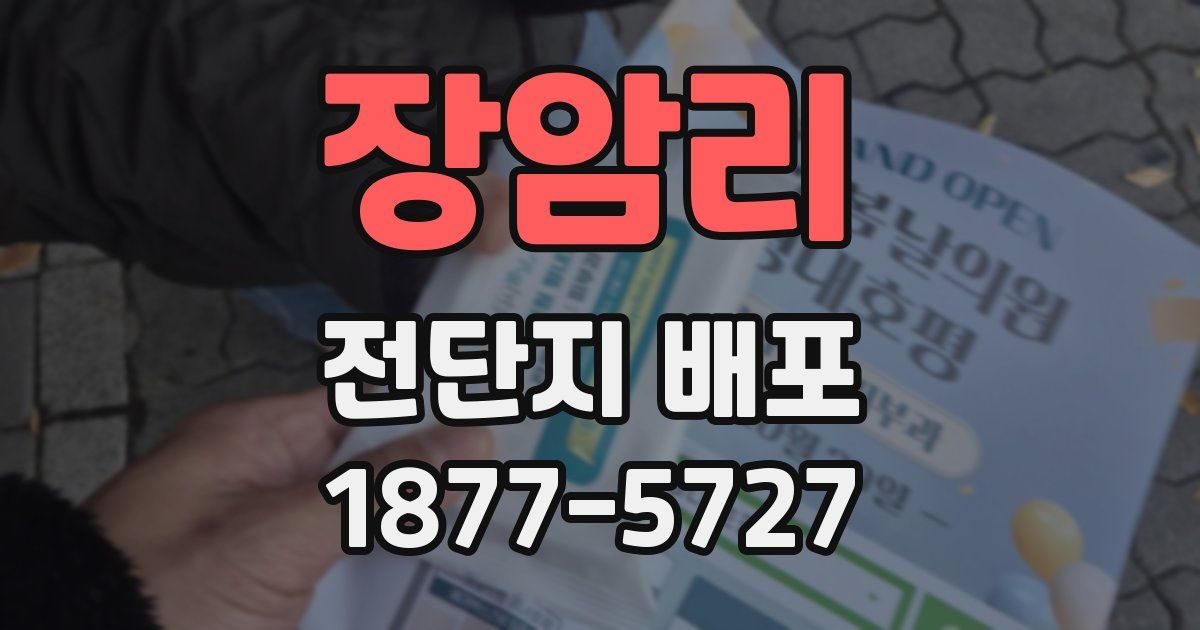 장암리 전단지 배포