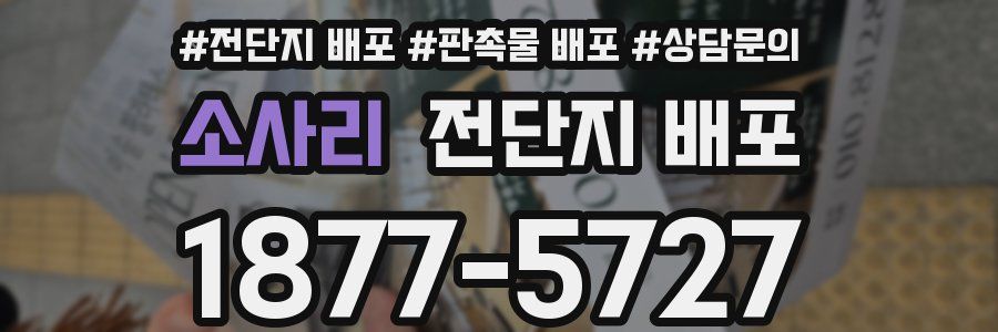 소사리 전단지 배포