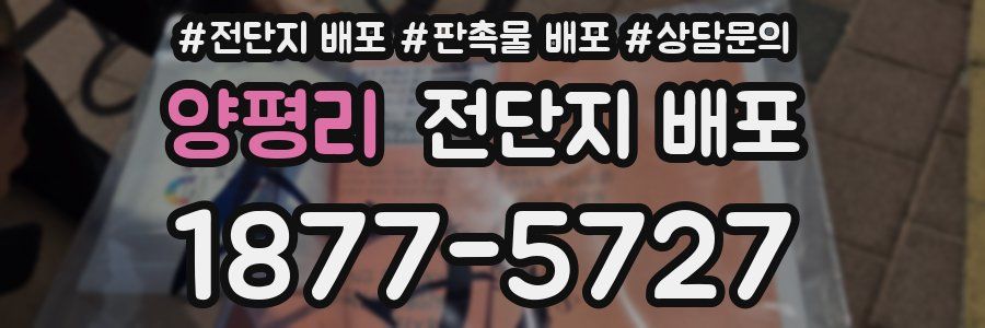 양평리 전단지 배포
