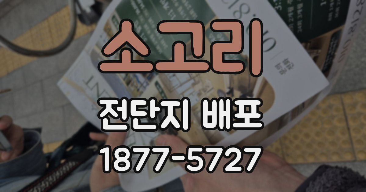 소고리 전단지 배포