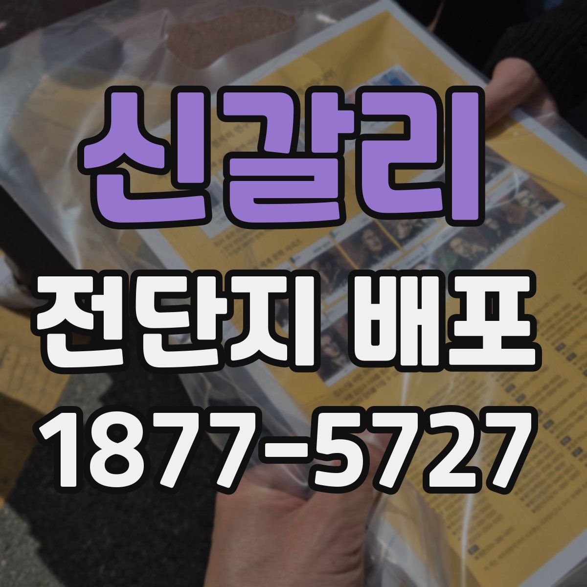 신갈리 전단지 배포