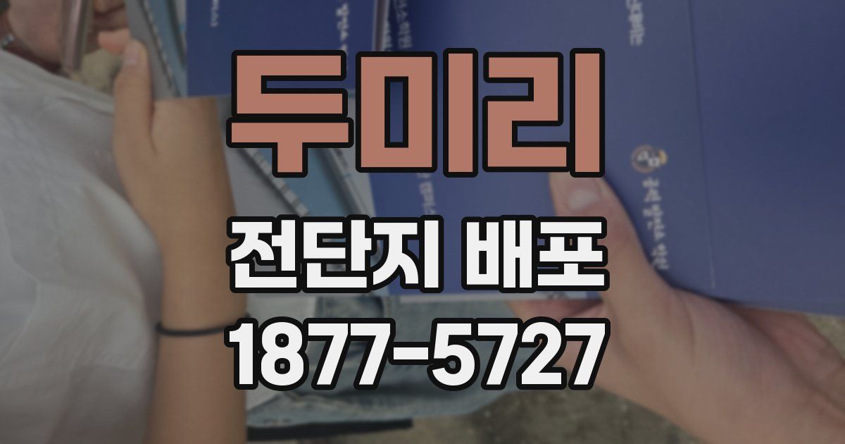 두미리 전단지 배포