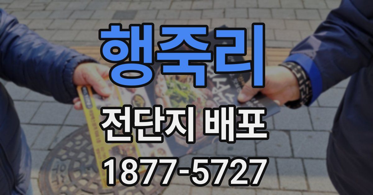 행죽리 전단지 배포