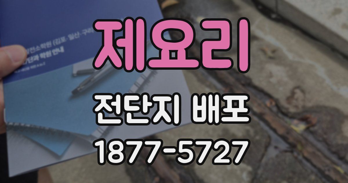 제요리 전단지 배포