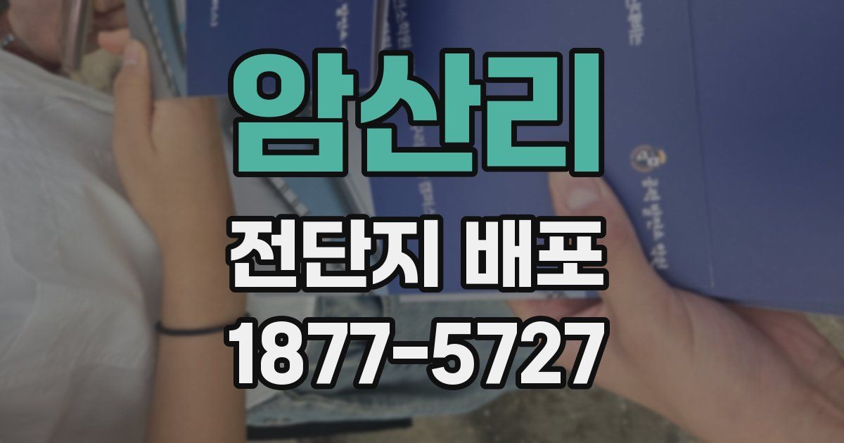 암산리 전단지 배포