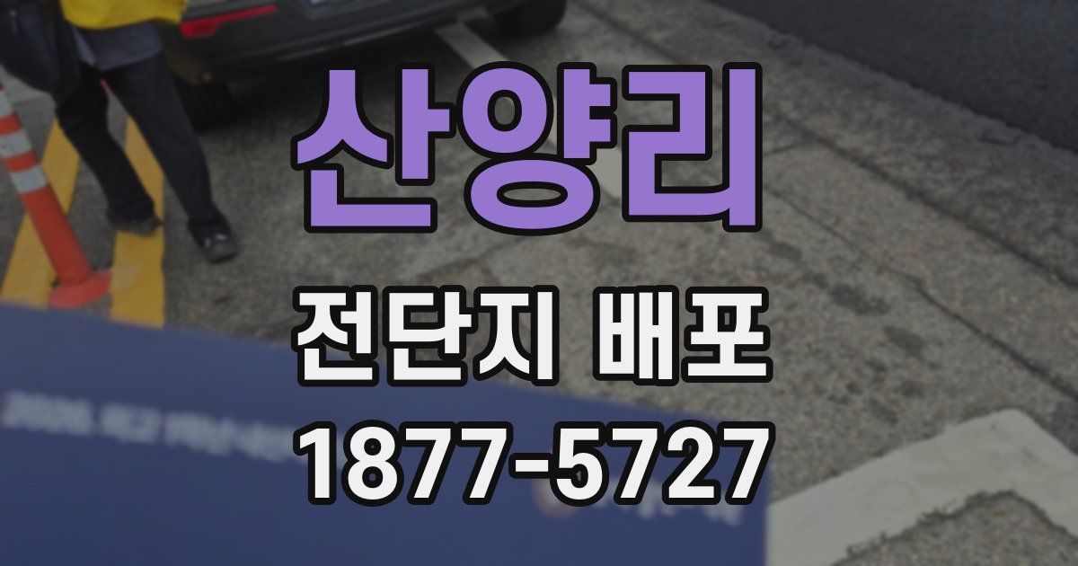 산양리 전단지 배포