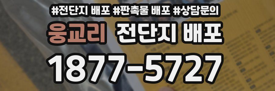 웅교리 전단지 배포