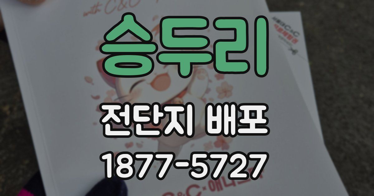승두리 전단지 배포